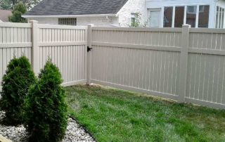 Residential white fence