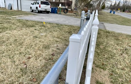 Slide gate of a residential front yard